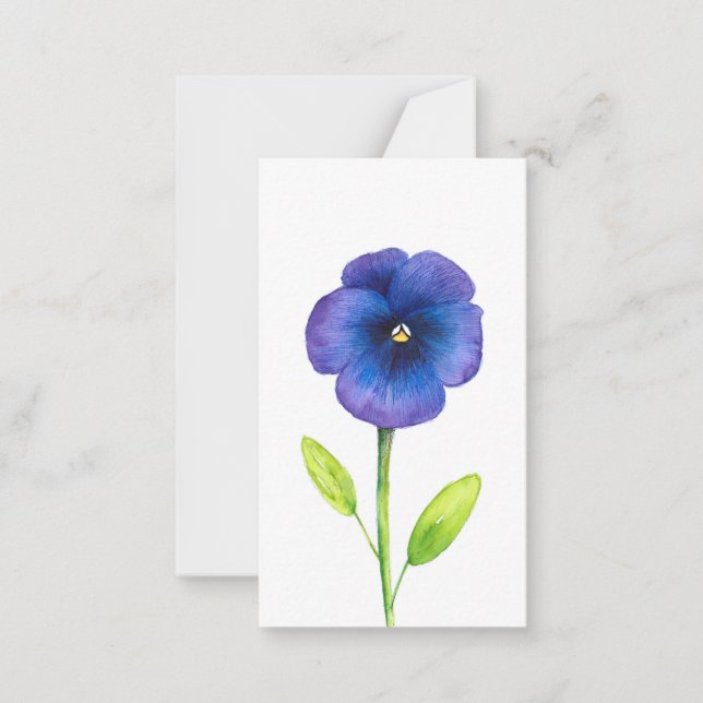 Tarjeta de nota Blue Violet Pansy (Anverso)