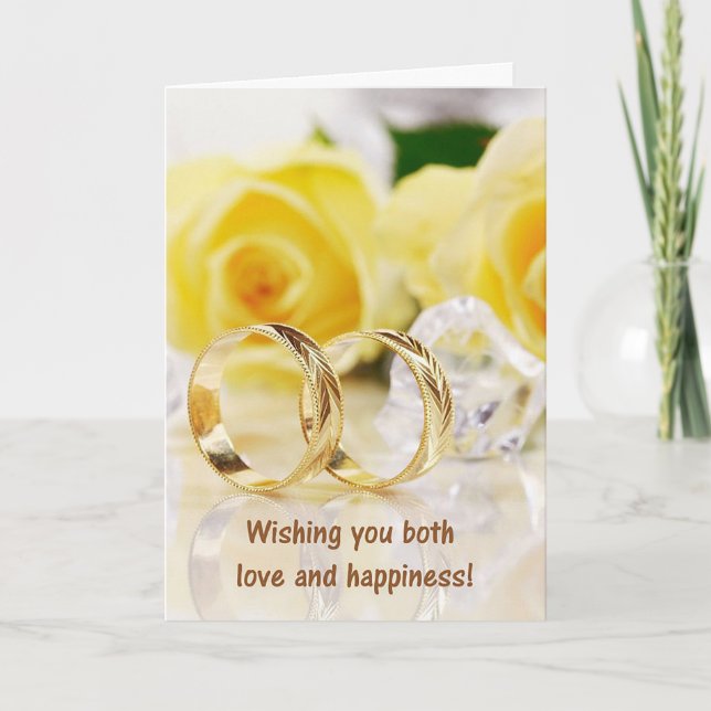 Tarjeta de nota Boda "Amor y Felicidad" (Anverso)