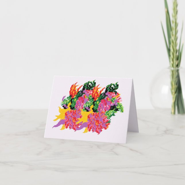 Tarjeta de nota : Bouquet tropical (Anverso)