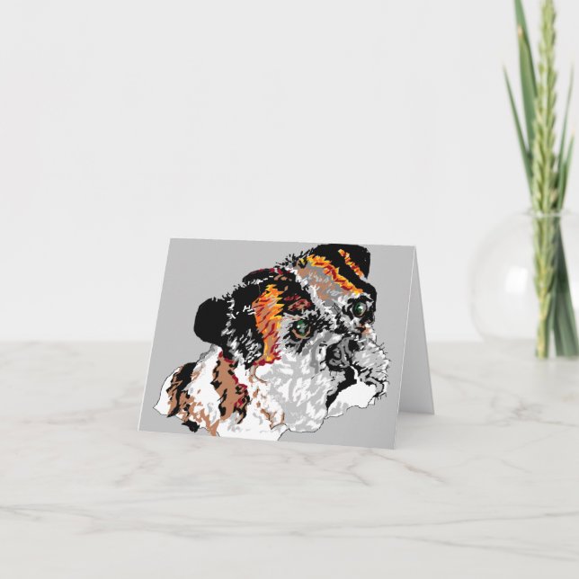 Tarjeta de nota/ Boxeador (Anverso)