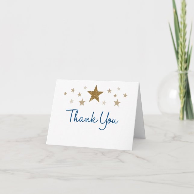 Tarjeta de nota brillante gracias (Anverso)
