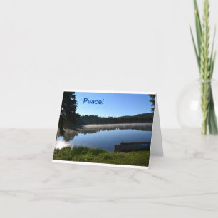 Tarjeta de nota brumosa del lago