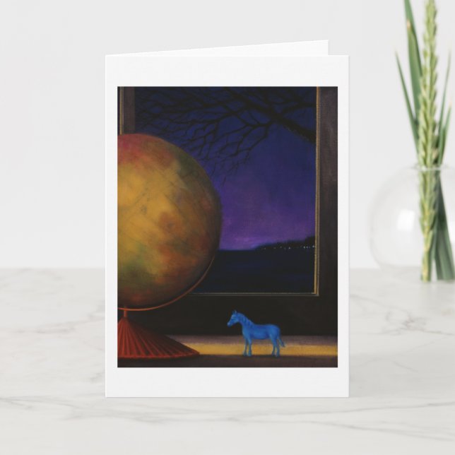 Tarjeta de nota:  "Caballo azul " (Anverso)