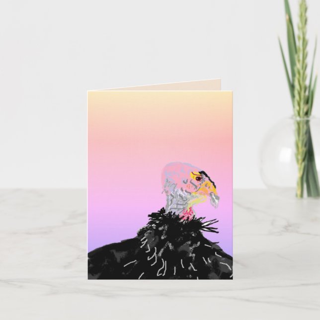 Tarjeta de nota: California Condor, Gymnogyps (Anverso)