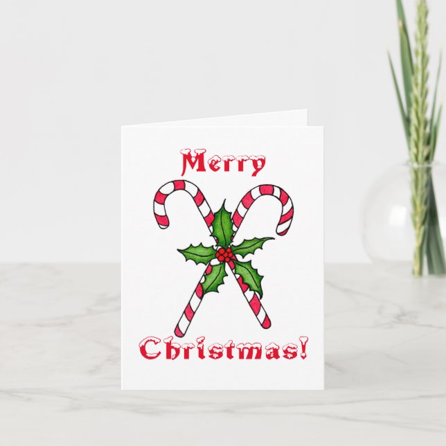 Tarjeta de nota Candy Cane (Anverso)