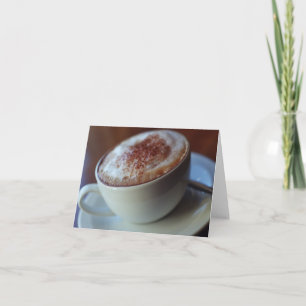 Tarjeta de nota cappuccino