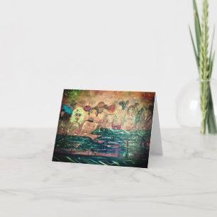 Tarjeta de nota caprichosa, saludo, invitación