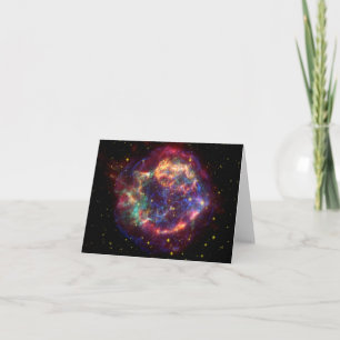 Tarjeta de nota Cassiopea A supernova