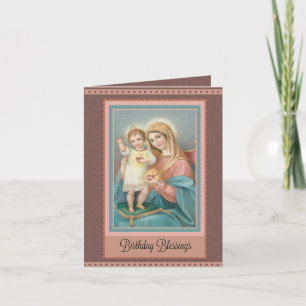 Tarjeta de nota católica del cumpleaños de Jesús