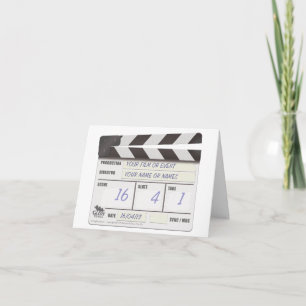 Tarjeta de nota CLAPPER BOARD - agregue su propio