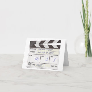 Tarjeta de nota CLAPPER BOARD - agregue su propio 