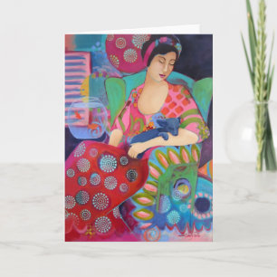 Tarjeta de nota colorida de Bella Artes de belleza