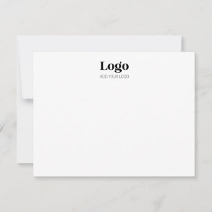 Tarjeta de nota comercial con logotipo personaliza