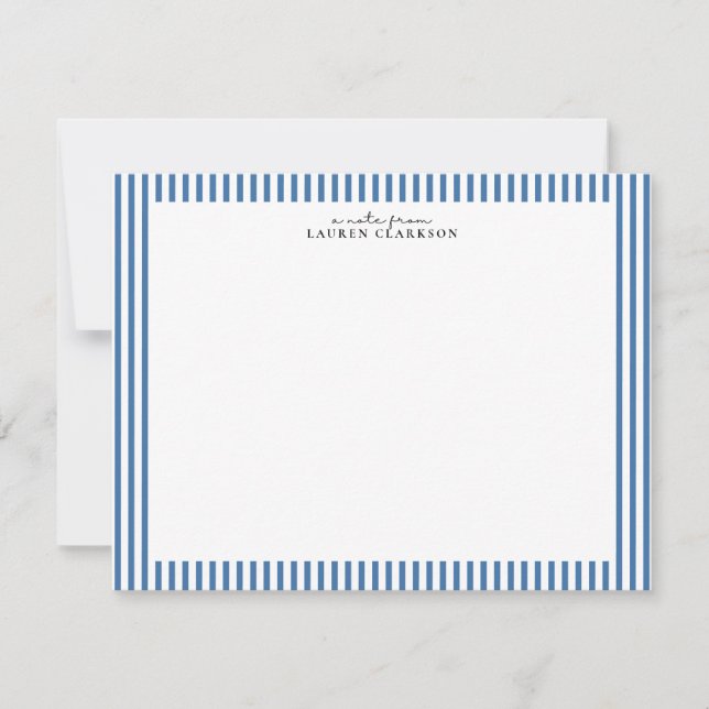 Tarjeta de nota con borde de franja azul (Anverso)