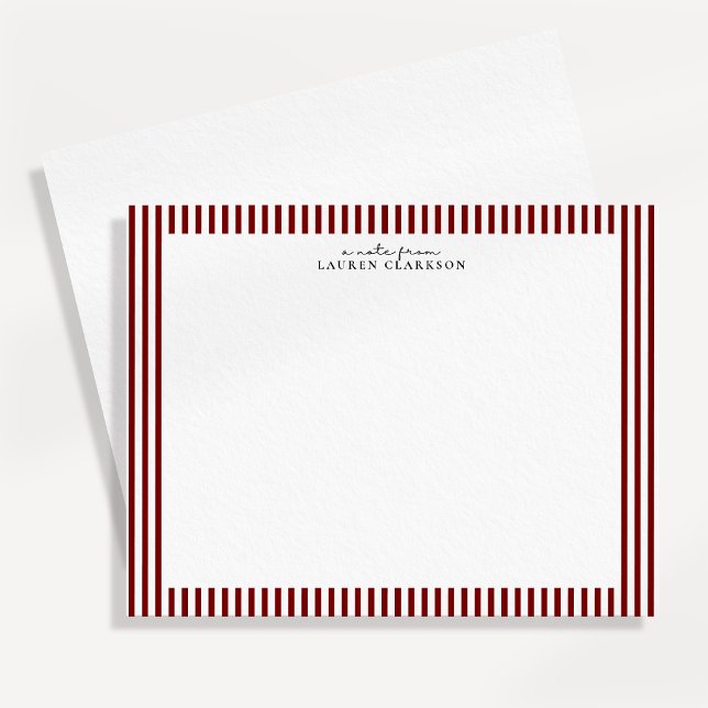 Tarjeta de nota con borde de franja rojo intenso (Subido por el creador)