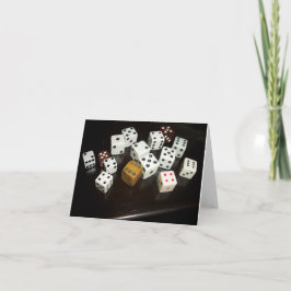 tarjeta de nota con dados