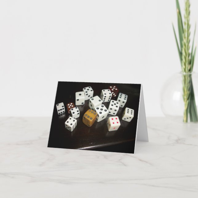 tarjeta de nota con dados (Anverso)