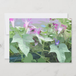 Tarjeta de nota con diseño de gloria matutina