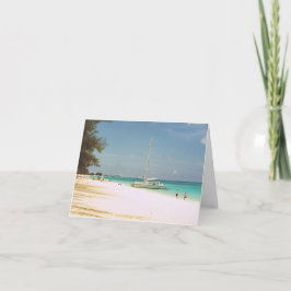 Tarjeta de nota con escena de la playa de Gran