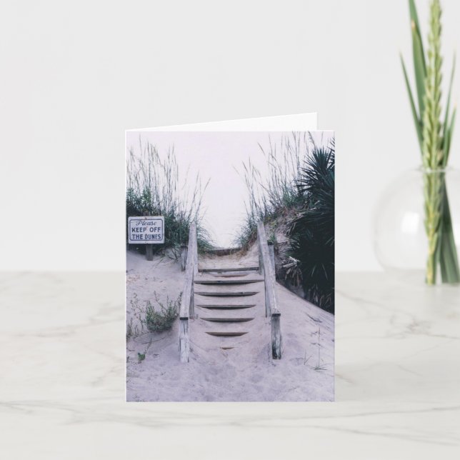 Tarjeta de nota con escena de playa (Anverso)