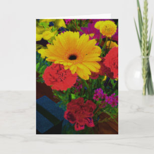 Tarjeta de nota con flores