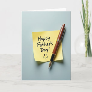 Tarjeta de nota con ilustración del Día del Padre