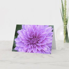 Tarjeta de nota con lavender dahlia