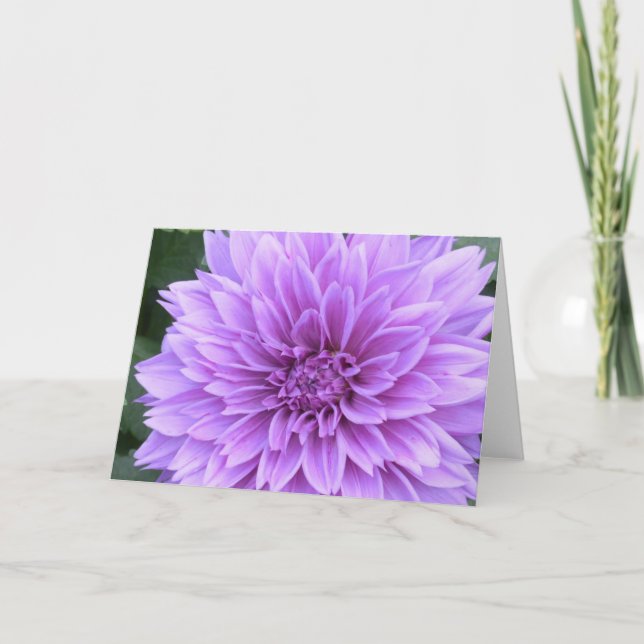 Tarjeta de nota con lavender dahlia (Anverso)