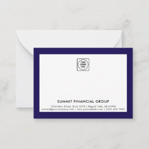 Tarjeta de nota con logotipo de empresa profesiona