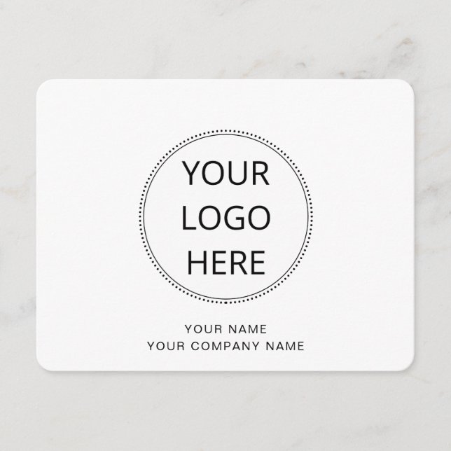 Tarjeta de nota con logotipo simple (Anverso)