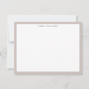 Tarjeta de nota con marco beige