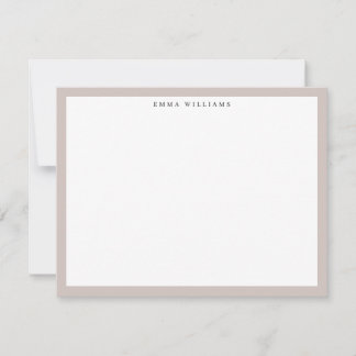 Tarjeta de nota con marco beige
