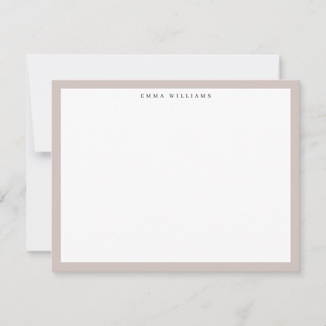 Tarjeta de nota con marco beige (Anverso)
