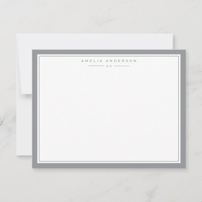 Tarjeta de nota con marco gris fresco (Anverso)