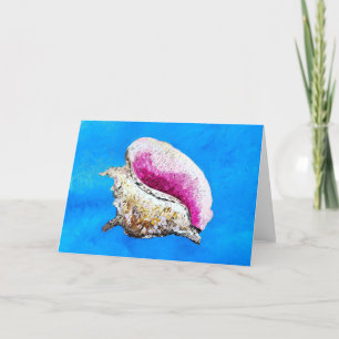 Tarjeta de nota conch Shell<Blank Inside>