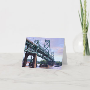Tarjeta de nota conmemorativa histórica del puente