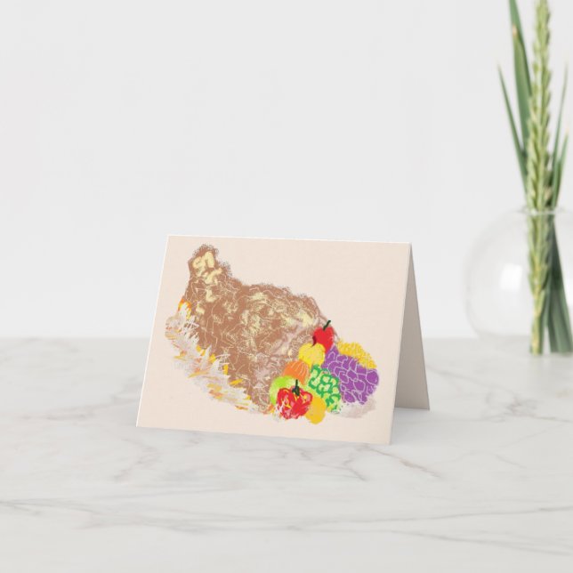Tarjeta de nota : Cornucopia Fruit Basket (Anverso)