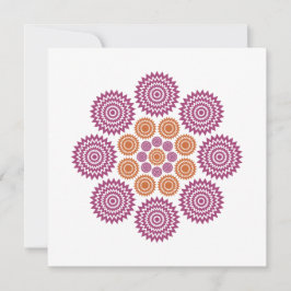 Tarjeta de nota cósmica Kaleidoscope en morado en 