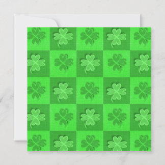 Tarjeta de nota cuadrada del diseñador de Shamrock