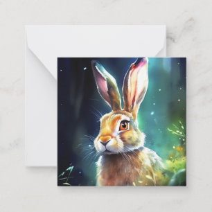 Tarjeta de nota Cute Hare