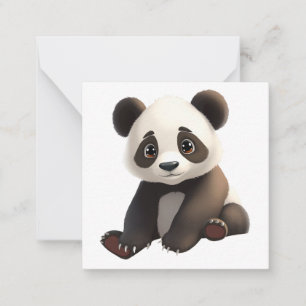 Tarjeta de nota Cute Panda