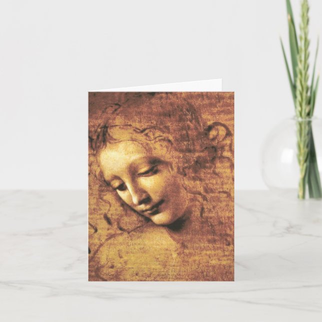 Tarjeta de nota Da Vinci La Scapigliata (Anverso)