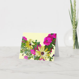 Tarjeta de nota Daisies de Flores Mixtas