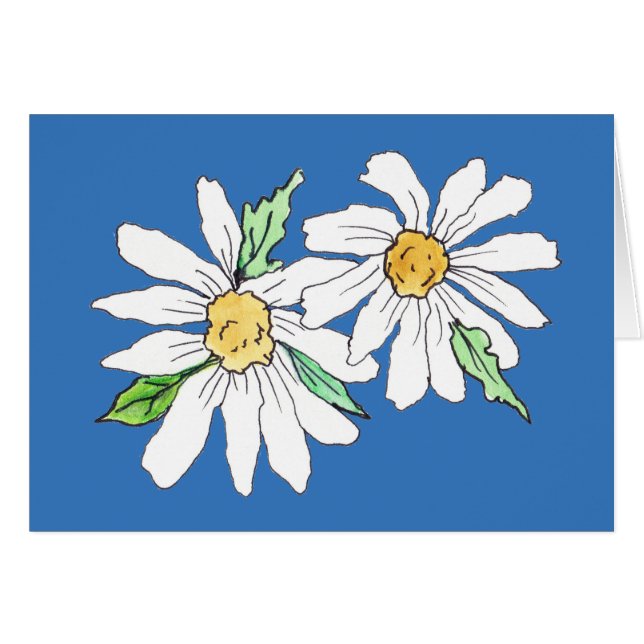 Tarjeta de nota Daisy (Anverso (Horizontal))