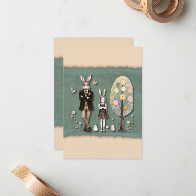 Tarjeta de nota Dapper Easter (Anverso/Reverso In Situ)