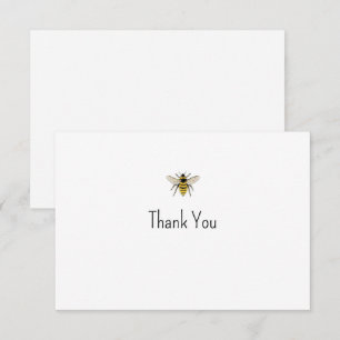 Tarjeta de nota de abeja de acuarela