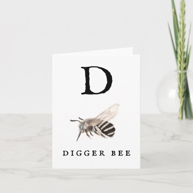 Tarjeta de nota de abeja de Digger "D" (Anverso)