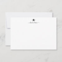 Tarjeta de nota de abeja de la reina de la época p