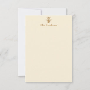 Tarjeta de nota de abeja de la reina de la época p