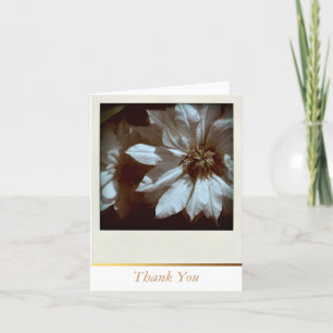 Tarjeta de nota de agradecimiento a Clematis Flora